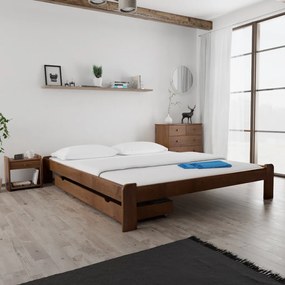 Posteľ Ada 180 x 200 cm, dub Rošt: S latkovým roštom, Matrac: Matrac Somnia 18 cm