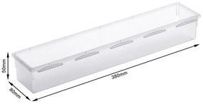 2. akosť - Organizér do šuplíka kuchyne aj kúpeľne, príborník Rotho BASIC, mliečna (38x8)
