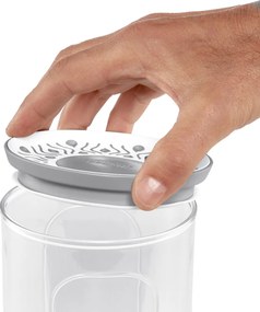 STEFANPLAST Sada 3 okrúhlych nádob Tosca, priehľadné/svetlošedé