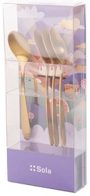 Kávové lyžičky set 4 ks vo vianočnom balení — Alpha PVD zlatý - 116661