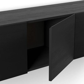 Čierny TV stolík 180x38x35 cm Daroca – Marckeric