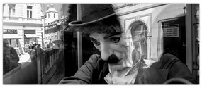 Obraz - Charles Chaplin v Prahe (120x50 cm)