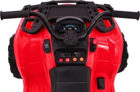 Ramiz Detská štvorkolka XL ATV 2,4 GHz na batérie červená na diaľkové ovládanie + pohon 4x4 + nosič batožiny + pomalý štart + EVA + LED a zvuky