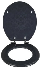 WENKO 22977100-Toaletné sedátko BELLEVUE 35,5x42,5 cm antracit/strieborné