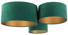 Stropné svietidlo SPACE 3xE27/60W/230V zelená/zlatá