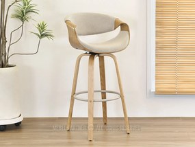 Barová stolička Bendover (béžová). Akcia -16%. Vlastná spoľahlivá doprava až k Vám domov. 1136373
