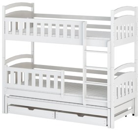 Detská posteľ 80 x 180 cm BLAIR (s roštom a úl. priestorom) (biela). Vlastná spoľahlivá doprava až k Vám domov. 1013189