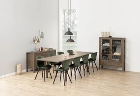 stolička ALTEA zamat lesná zeleň / nohy čierne - moderná do obývacej izby / jedálne