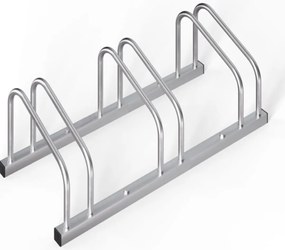 Stojan na 3 bicykle BIKE, 84x32x27cm, strieborná Jurhan