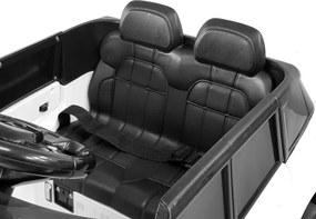 LEAN CARS Elektrické autíčko HL1638 s diaľkovým ovládaním, MP3 a LED svetlom biele