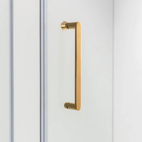 BPS-koupelny Päťuholníkový sprchový kút KZ91A 80x80 zlatá/transparent - bez vaničky