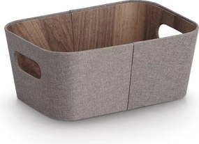 Zeller Present Úložný box s madlami, FABRIWOOD, hnedý, 26 x 18 x 11