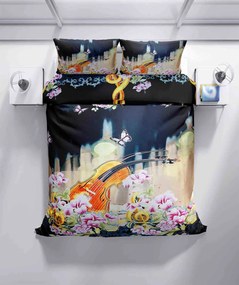 3D Obliečky polycotton Music - 1x Vankúš 90x70cm, 1x Paplón 140x200cm