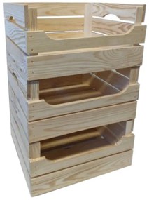 Set drevených boxov TRIO, 30 x 21,5 x 40 cm