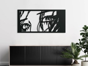 drevko Drevený obraz na stenu Oči Rozmer obrazu: 31,5 x 65 cm, Farba dekorácie: Čierna