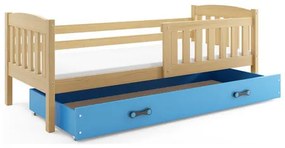 Detská posteľ KUBUS s úložným priestorom 90x200 cm - borovica Modrá