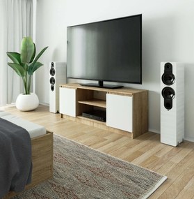 TV stolík Beron 140 cm sonoma/biela