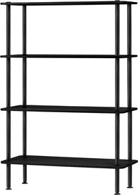 Čierny regál v dekore duba 80x127x35 cm Teidi – noo.ma