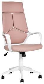 Otočné kancelárske kreslo ružová/biela DELIGHT Beliani