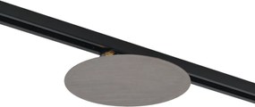 Moderné stropné svietidlo Gunmetal pre koľajnicový systém 1-fázové 2-svetlá - Iconic Pulley