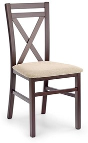 Jídelní židle Mariah tmavý ořech/béžová