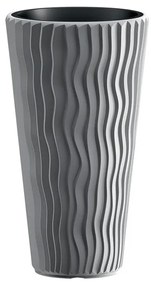 Prosperplast Kvetináč Sandy Slim,35 x 62 x 35 cm , kamenná sivá