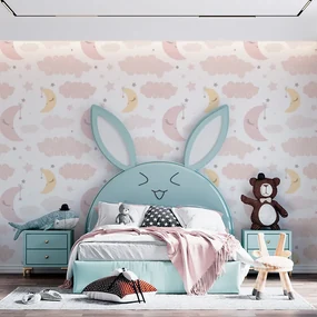 Sablio Tapeta Mesiačiky a obláčiky - 208x125 cm