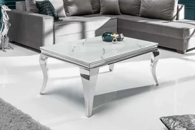 Sklenený konferenčný stolík Barock Marble 100cm