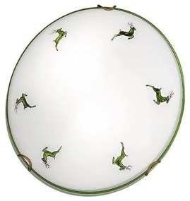 Kolarz 731.11.4.100-Stropné svietidlo NONNA 1xE27/60W/230V pr.30 cm jelene zelená