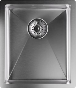 Klarstein TitanSteel Kuchynský drez 45 x 39 cm (DxŠ) s povrchom odolný voči hrdzi, poškriabaniu a teplu