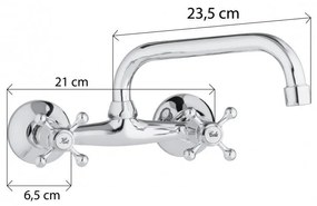 Erga Astro, nástenná drezová batéria 150mm, chrómová, ERG-YKA-BZ.ASTRO-CHR