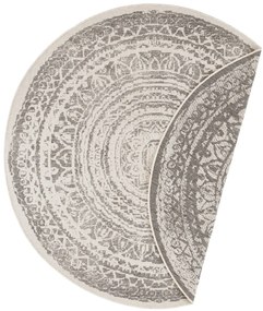 Mujkoberec Original, Kusový koberec Mojkoberec Original Nora 104156 Grey Creme kruh – na von aj na doma, 200x200 (priemer) kruh, šedá, chodba / predsieň