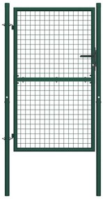 Plotová brána, oceľ 100x175 cm, zelená