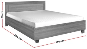 Manželská posteľ 140 cm Camber C23 (biela) (s roštom). Vlastná spoľahlivá doprava až k Vám domov. 1043048