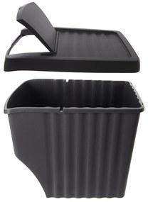 Čierne plastové odpadkové koše v súprave 3 ks 3x22 l na triedený odpad – Orion