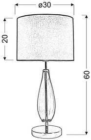 Candellux MARRONE Stolná lampa 1X60W E27 H-57 Brown 41-01269