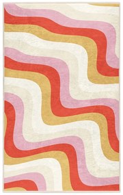 Žltý/ružový prateľný koberec 60x100 cm Creamy Raspberry Swirl – Mila Home