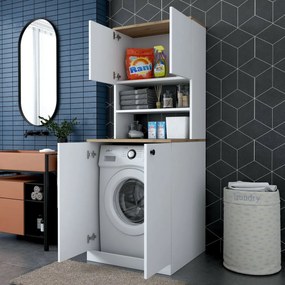 Skriňa nad práčkou Kira White a Walnut