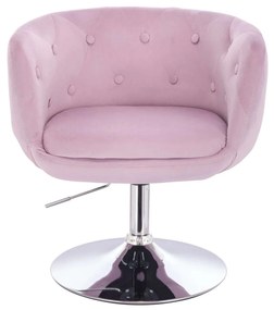 LuxuryForm DESIGN Kreslo MONTANA VELUR na striebornom tanieri - levanduľa