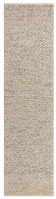 Ručně tkaný behúň Minerals Light Grey, 60x230, béžová, chodba / predsieň, Flair Rugs