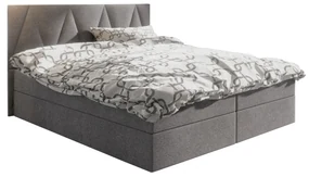 Manželská posteľ Boxspring 160 cm Fade 3 (sivá) (s matracom a úložným priestorom). Vlastná spoľahlivá doprava až k Vám domov. 1046510