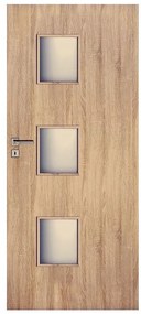 Dvere vnútorné Trio 3*3 70P dub sonoma