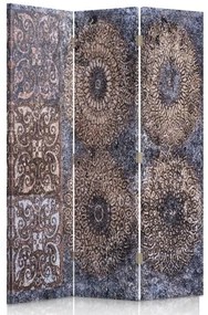 Ozdobný paraván Mandala Boho - 110x170 cm, trojdielny, klasický paraván