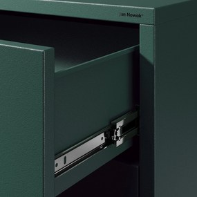 Komoda CARLA, 800 x 1015 x 400 mm, Modern: fľaškovo zelená farba