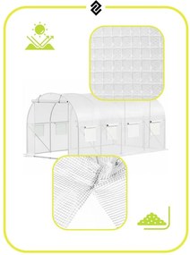 Springos Záhradný skleník / fóliovník 4 × 2,5 × 2 m GT0009 UV-4, 140 g/m²