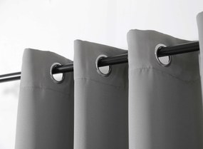 Svetlosivý záves OXFORD 140x250 cm Zavesenie: Kovové krúžky