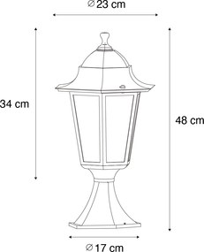 Klasická vonkajšia základňa svietidla tmavozelená IP44 - New Orleans