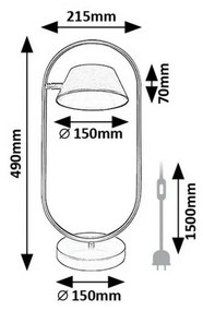 Rabalux 74190 stolná LED lampa Odiss, čierna