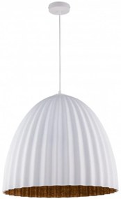 SIGMA Závesné moderné osvetlenie TELMA, 1xE27, 60W, 51cm, okrúhle, biele, medené
