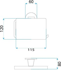 Rea Aristo, nástenný držiak WC papiera, 16101, brúsená oceľ, REA-98510